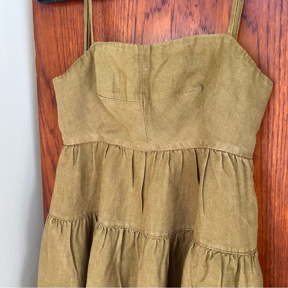 SOLD Shona Joy Lucille Tiered Mini Dress in Cumin - Picture 9 of 15